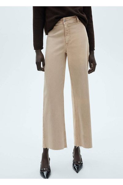 MANGO Woman Ψηλόμεσο Culotte Jean παντελόνι Catherin