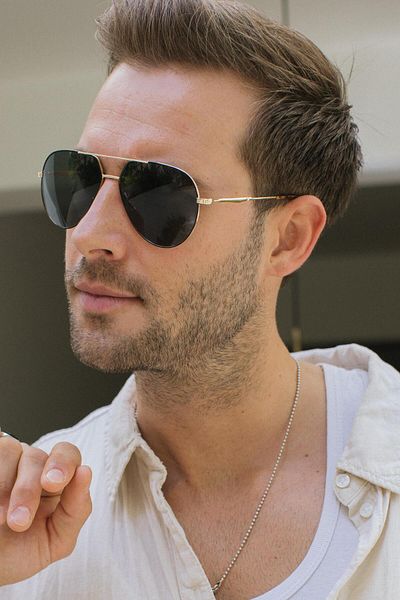 Bilge Karga Patka Gold Black Green Sunglasses for Men