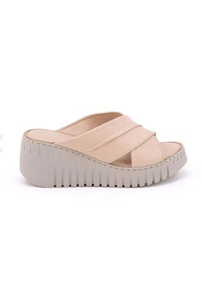 Venüs 24340252 Y Venus din piele naturală cu toc pană talpă ortopedică papuci zilnici din piele