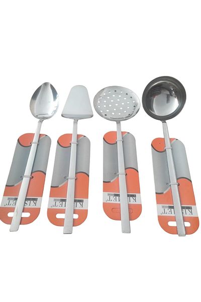 Kısmet Stainless Steel 4 Piece Serving Spoon Set