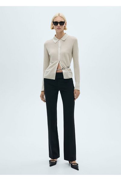 MANGO Woman Cămașă din tricotaje lurex