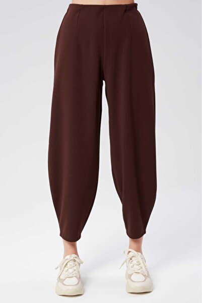 PLUSPAUSS Scuba Fabric Shalwar Model Balloon Trousers 0110