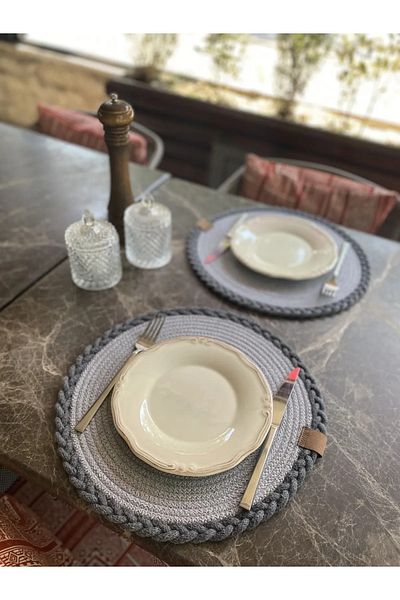 Halımax 4 Pieces of Straw Textured American Service Snail Braid 4-Piece Supla