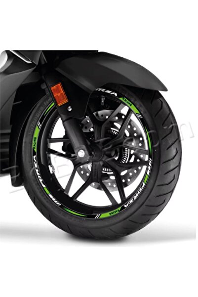 Motiker HONDA FORZA Sticker Jant Dışı Şerit Baskılı Yeşil
