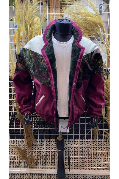 AZTEK VİNTAGE Aztek vintage kürklü oversize mont