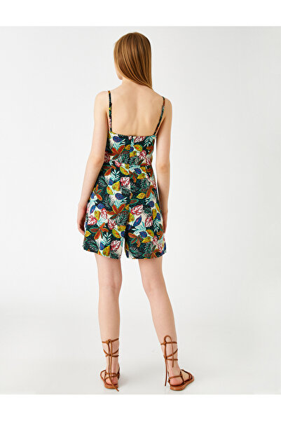 Koton Trägeroverall mit Blumenmuster