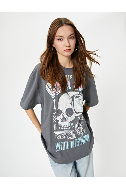 Koton Tricou din bumbac cu licență Guns N'Roses - Potrivire confortabilă, mân...