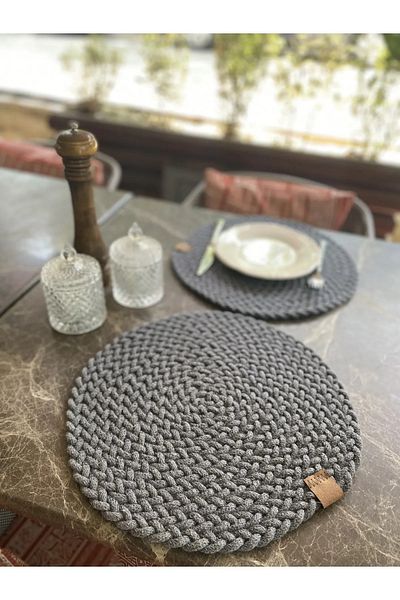 Halımax 4 Pieces of Straw Textured American Service Snail Braid 4-Piece Supla