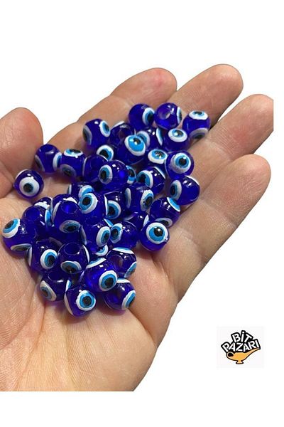 Artdeco 50 κομμάτια Danagöz Evil Eye Beads - 10 mm - (Μεγάλες τρύπες)