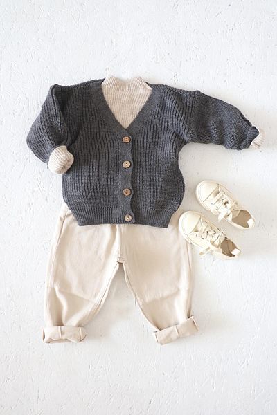 Monila New Season Unisex Children's Front Buttoned Knitwear Cardigan