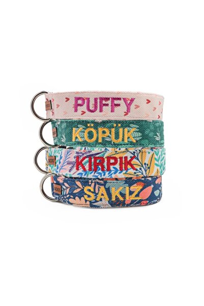 Lusi Doog Kişiye Özel Köpek Boyun Tasması İsme Özel Köpek Tasması İsimli Köpek Tasması - Desenli