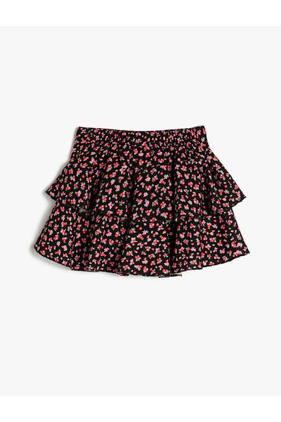 Koton Layered Elastic Waist Skirt - Frilly Design