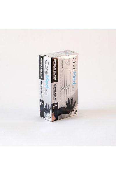 ADYMEDİKALVET Coremed Nitrile Black Gloves - Pack of 100, 10 Bimel