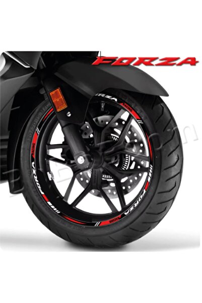 Motiker HONDA FORZA Sticker Jant Dışı Şerit Baskılı Kırmızı