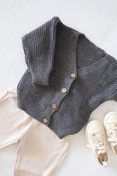 Monila New Season Unisex Children's Front Buttoned Knitwear Cardigan