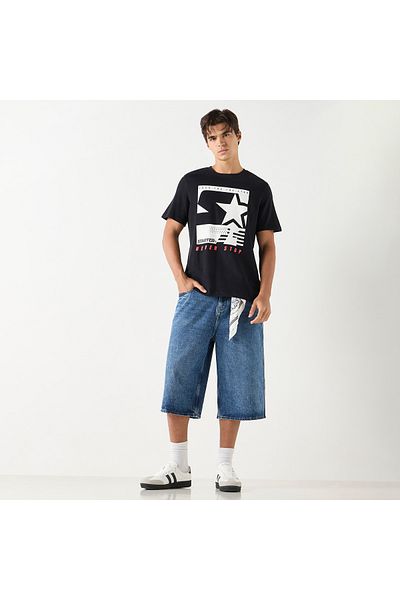 Starter Graphic Print Crew Neck T-Shirt with Short Sleeves