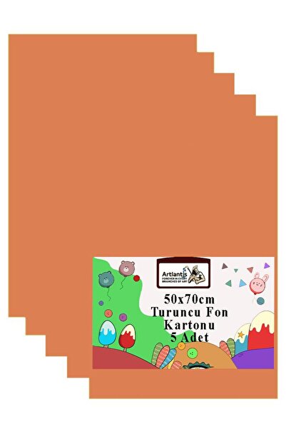 Artlantis Fon Kartonu 50x70 cm 120 gr 5 Adet 50*70 cm Renkli Fon Kartonu Kağı...