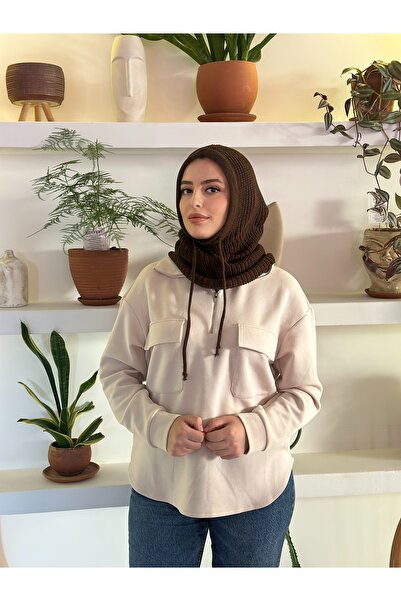 Puresense KOPYA - Balaclava Triko  Örgü Bere Boyunluk Başlık