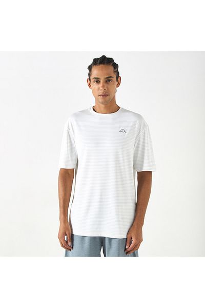 Kappa Textured T-shirt with Short Sleeves and Crew Neck