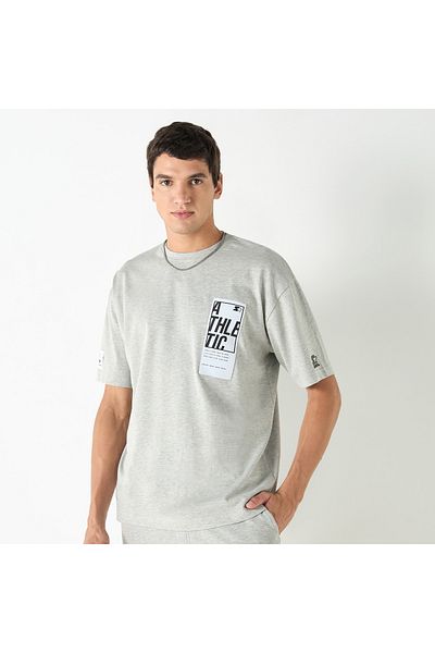 Starter Printed T-shirt with Crew Neck and Short Sleeves