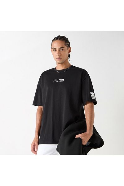 Starter Typographic Print T-shirt with Short Sleeves and Crew Neck