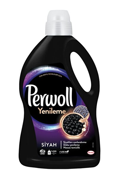 Perwoll Hassas Bakım Sıvı Çamaşır Deterjanı 3 Lt. (50 YIKAMA) Siyah Yenileme ...
