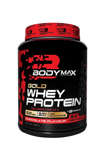 BODYMAX Gold Whey Protein Powder 960 Gr Chocolate + Bcaamax Bcaa 585 Gr Green Apple + Shaker