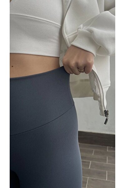 Genel Markalar SÜPER YÜKSEK BEL İÇİ POLARLI TOPARLAYICI TAYT ANTRASİT.9