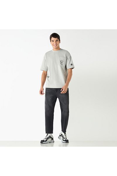Starter Printed T-shirt with Crew Neck and Pocket