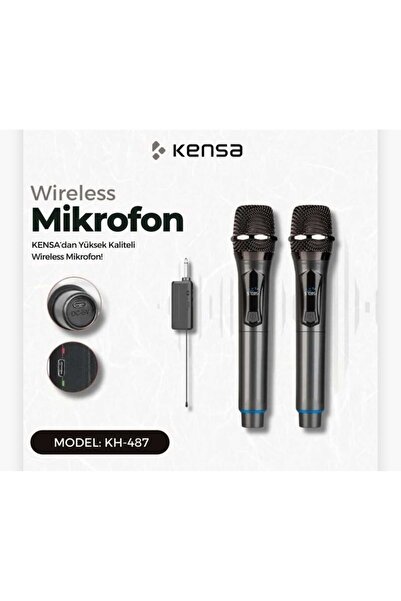 Kensa MİKROFON PROFESYONEL İKİ ADET KABLOSUZ ULTRA GÜÇLÜ VE DAYANIKLI YENİ NESİL