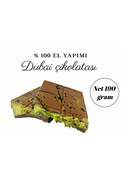 Dubai Çikolatası Fıstıklı Kadayıflı 190 gram El Yapımı