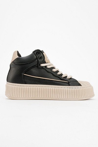 Ccway Black Mink Women's Sneakers - Lace-Up