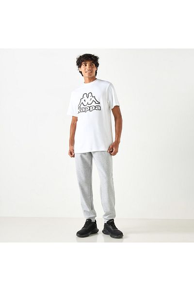 Kappa Logo Print Crew Neck Regular Fit T-shirt with Short Sleeves