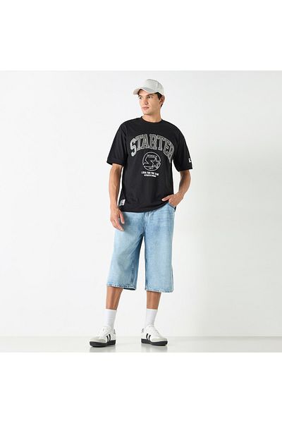 Starter Print Crew Neck T-shirt with Short Sleeves