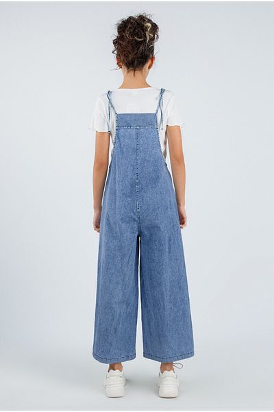 DMB BOYS & GIRLS Çaren Kids - Salopetă unică din denim cu șireturi (corpul nu este inclus)
