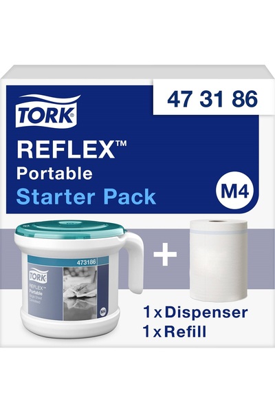 TORK Reflex Taşınabilir Içten Çekmeli Dispenser Sistemi 1 Adet Içten Çekmeli Rulo Havlu (473186)