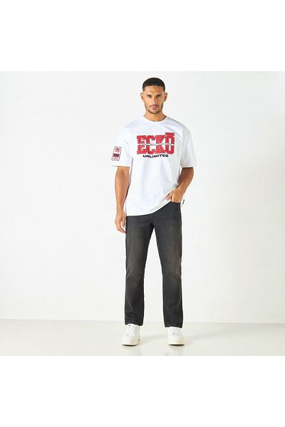 ECKO Unltd Embroidered Crew Neck T-shirt