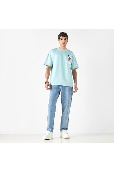 Starter Placement Print T-shirt with Crew Neck and Short Sleeves
