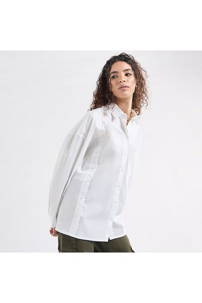 FAV Relaxed Fit Collared Shirt with Chest Pocket and Long Sleeves