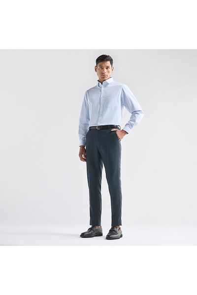 FAV Regular Fit Textured Shirt with Long Sleeves and Pocket