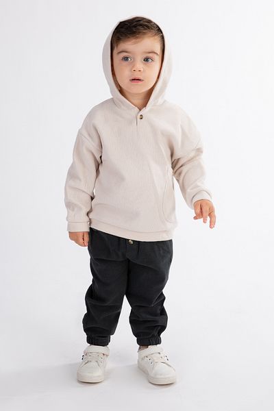Harika KIDS Boy's Hooded Thessaloniki-Gabardine Fabric Bottom and Top Set