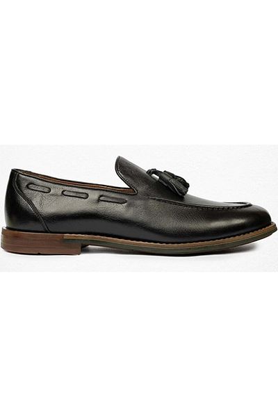 Kids Club Shoes Greyder 64510 - Черни мъжки мокасини, градски ежедневни