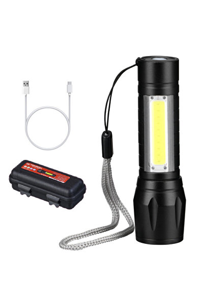 Genel Markalar Damla Pd-5568 2in1 Şarjlı Metal Mini El Feneri