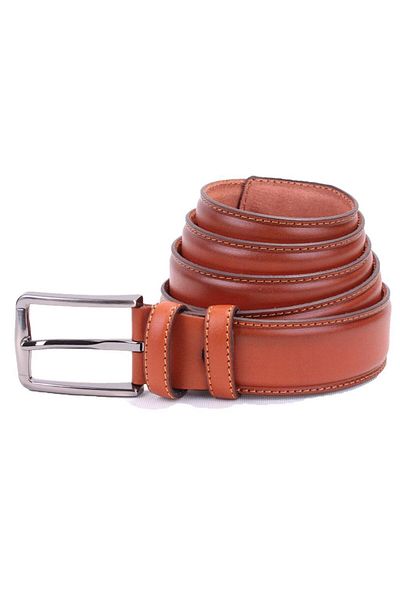 DAGOSTER DMK26-306DG Ανδρική ζώνη από γνήσιο δέρμα ανοιχτό μαύρισμα 3,5 cm