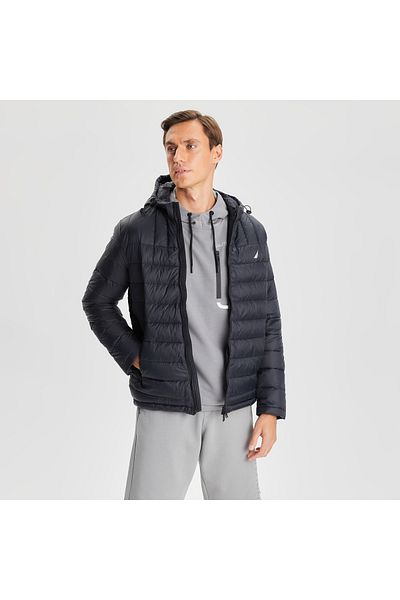 Nautica Men's Black Goose Down Coat