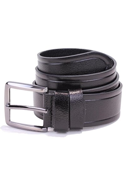 DAGOSTER DMK26-466DG Μαύρη ανδρική ζώνη 4 cm από γνήσιο δέρμα