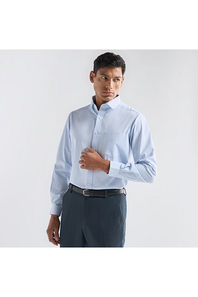 FAV Regular Fit Textured Shirt with Long Sleeves and Pocket