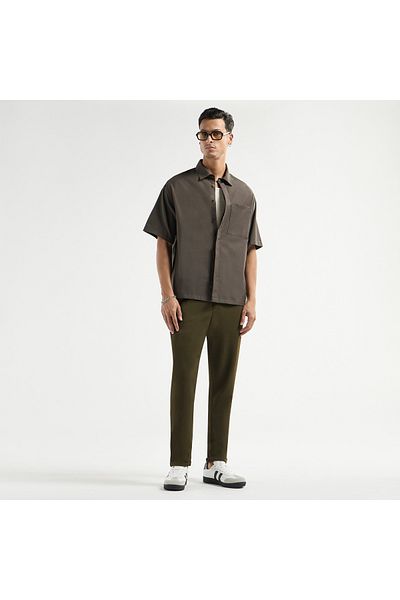 FAV Regular Fit Shirt with Collar and Short Sleeves