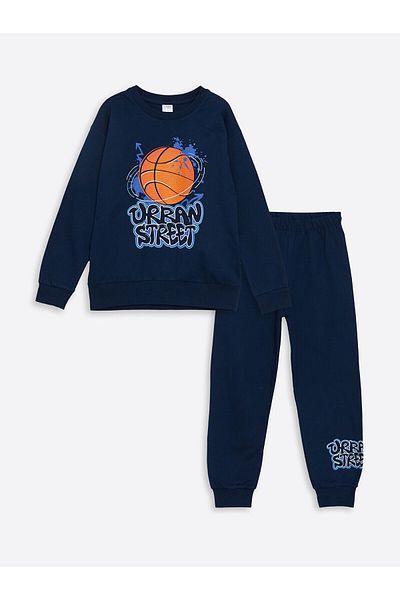 LC Waikiki Lcwk Crew Neck Boy Pajamas Set
