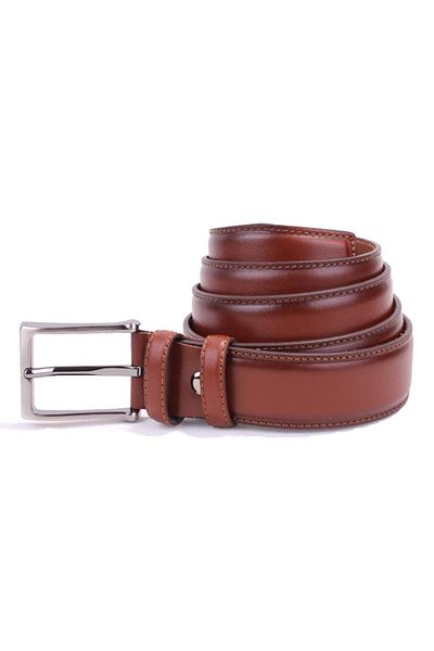 DAGOSTER DMK26-306DG Ανδρική ζώνη Tan 3,5 cm από γνήσιο δέρμα